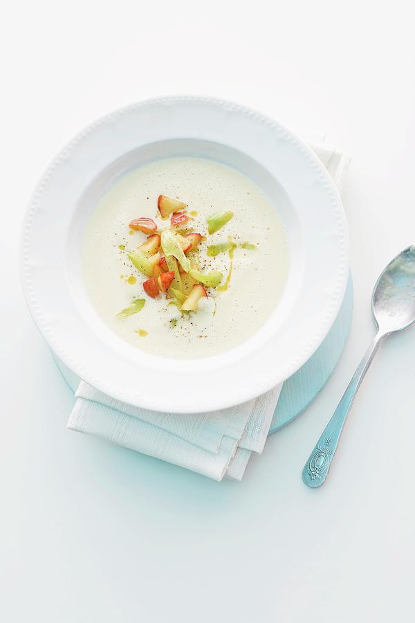 Celeriac And Apple Soup Photograph by Michael Wissing