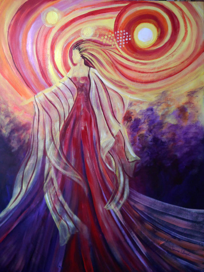 Celestial Dance Painting by Jeanne Lloyd