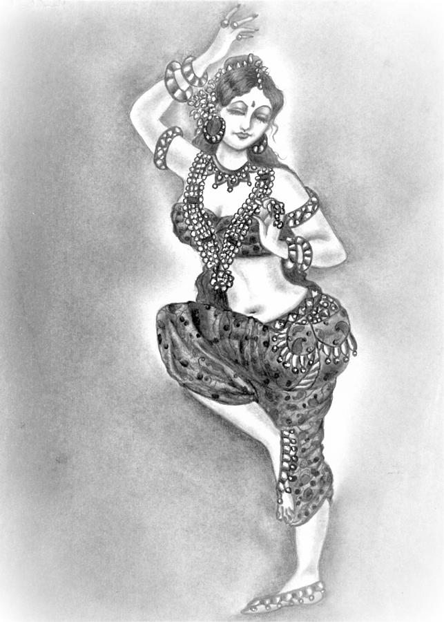 Celestial dancer Drawing by Tara Krishna