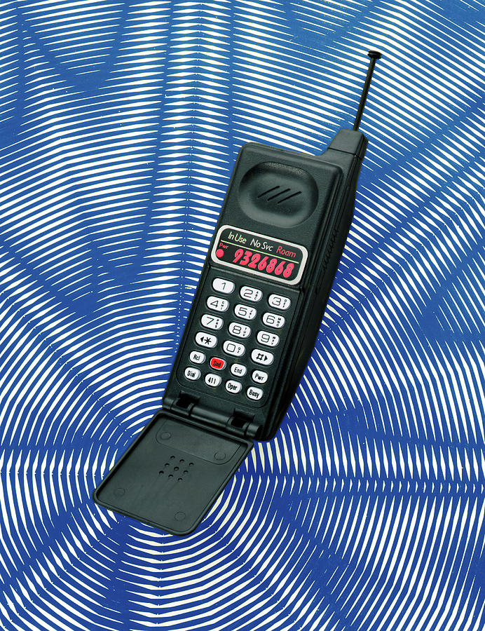 Device Drawing - Cellular Phone by CSA Images