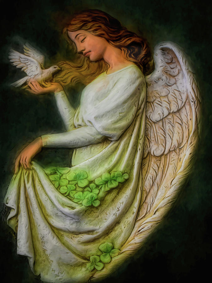 Celtic Angel Painting - Celtic Angel by Heather Buechel