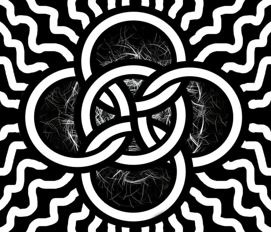 Celtic Five Fold Symbol 5 Digital Art by Joan Stratton