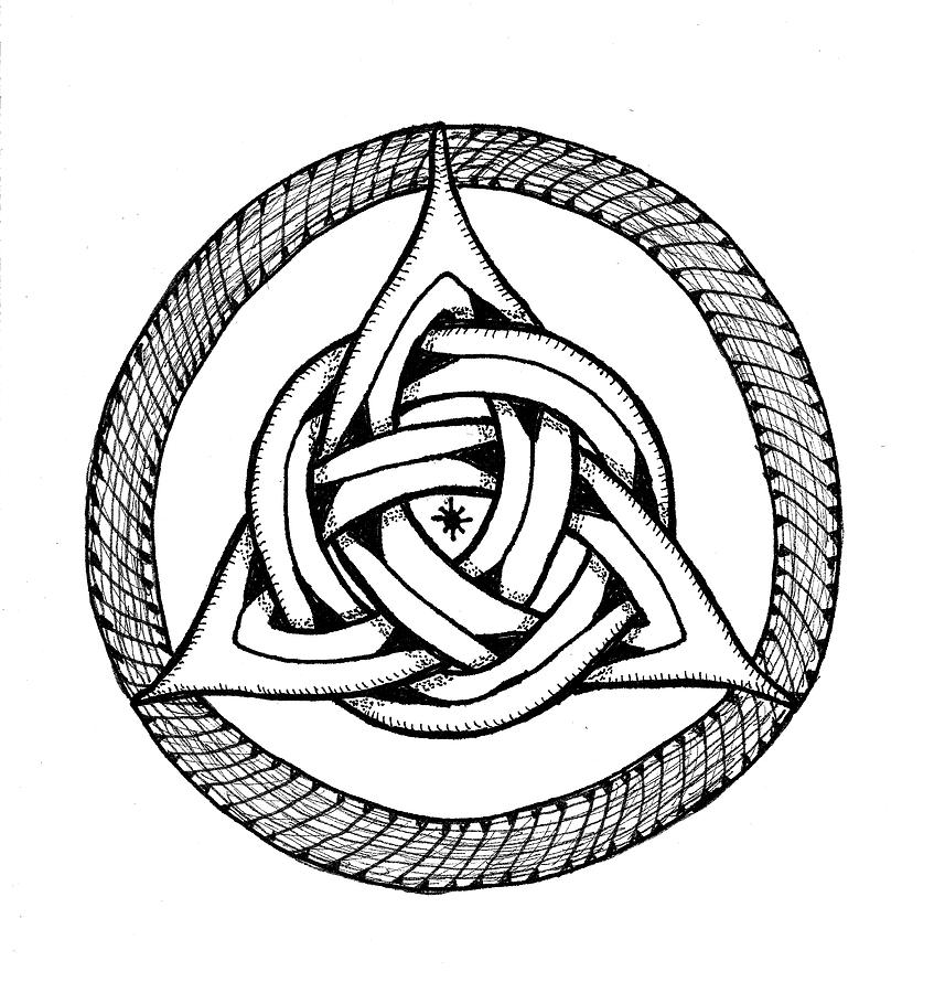 Celtic Knot Circle Drawing by Chris Hill - Fine Art America
