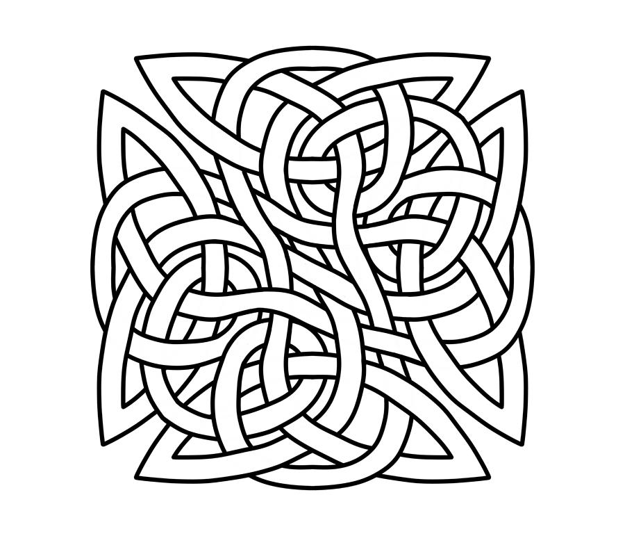 Celtic Shield Knot 1 Drawing by Joan Stratton