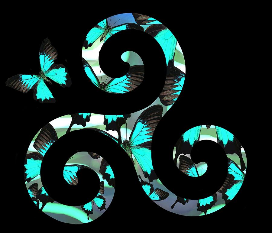 Celtic Spiral 3 Digital Art by Joan Stratton
