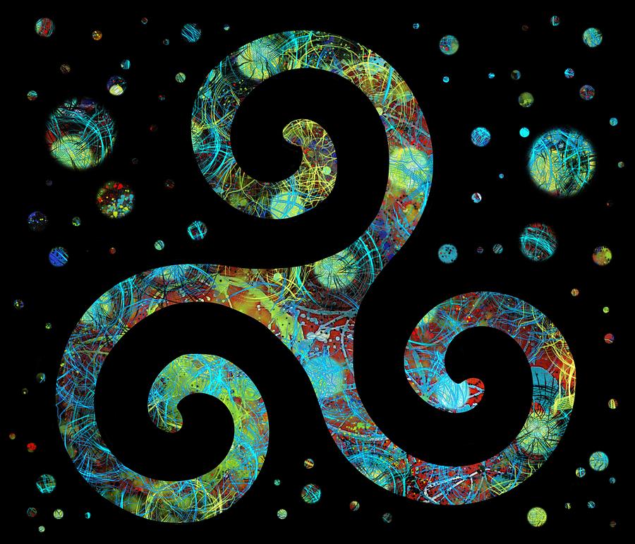 Celtic Spiral 5 Digital Art by Joan Stratton