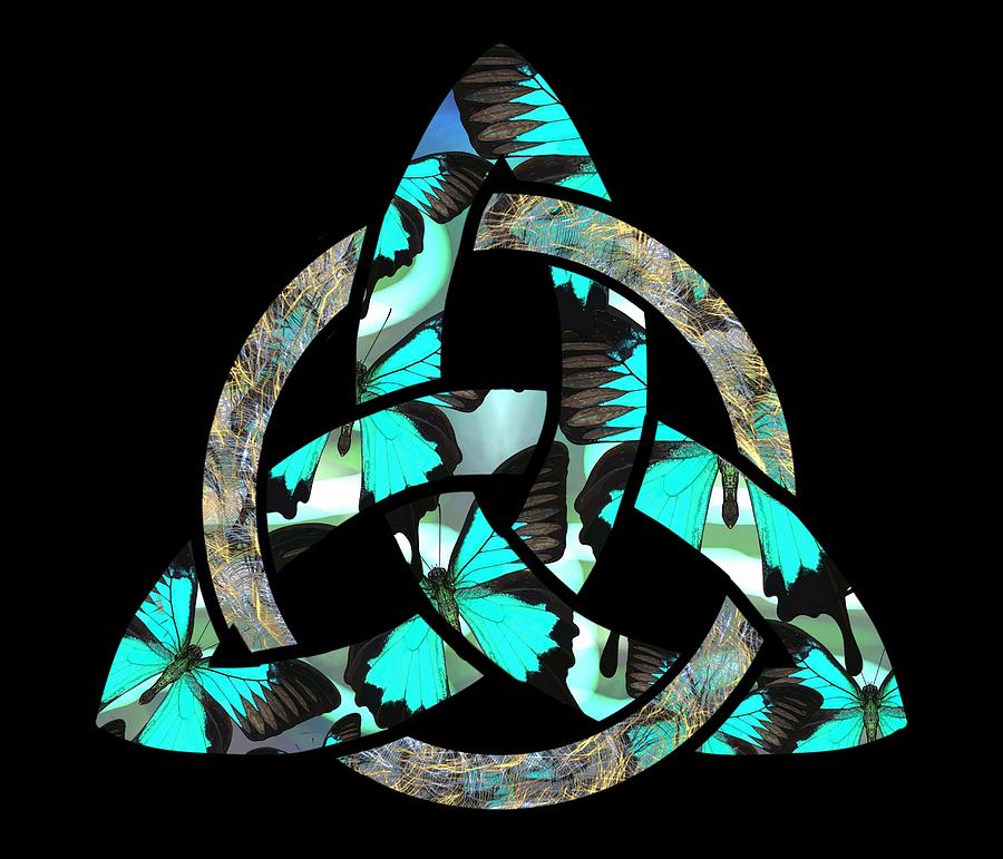 Celtic Triquetra or Trinity Knot Symbol 2 Drawing by Joan Stratton