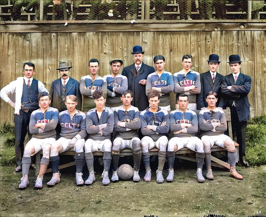 Celtics Soccer 1917 Colorized By Ahmet Asar Painting