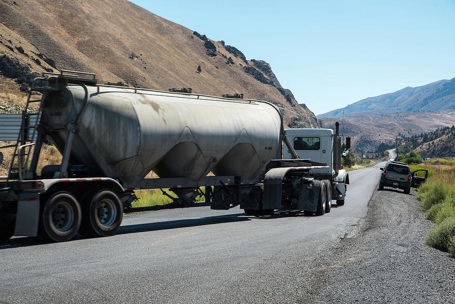 Cement Truck Turning Photograph by Tom Cochran