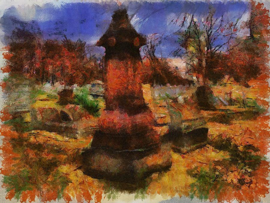 Cemetery Afternoon II Mixed Media by Christopher Reed