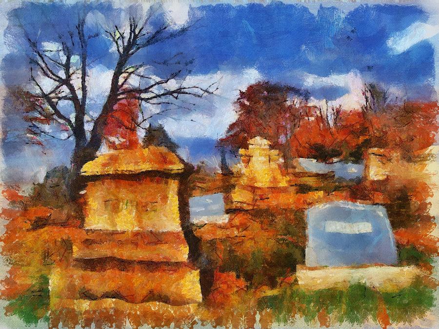 Cemetery Afternoon III Mixed Media by Christopher Reed