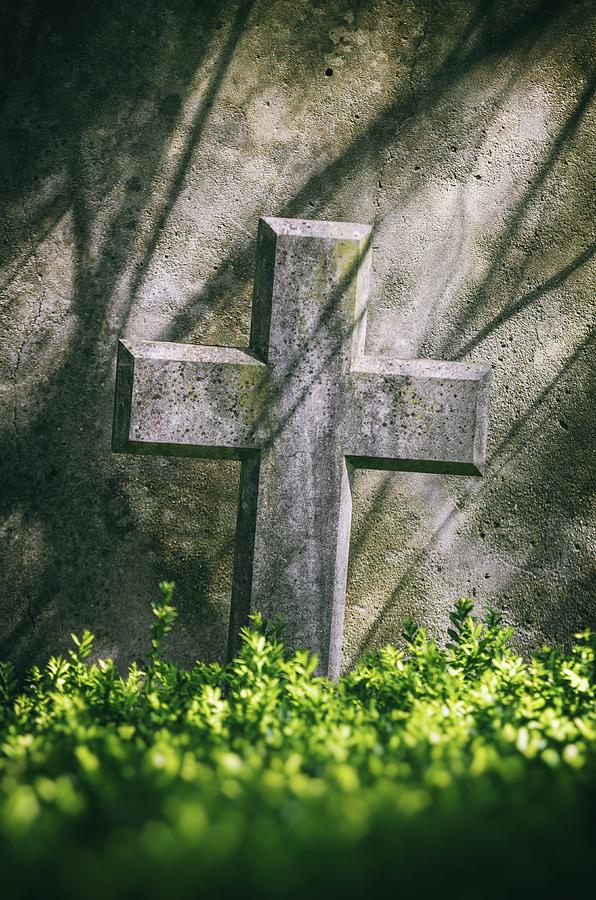 Cemetery Cross Photograph by Carlos Caetano