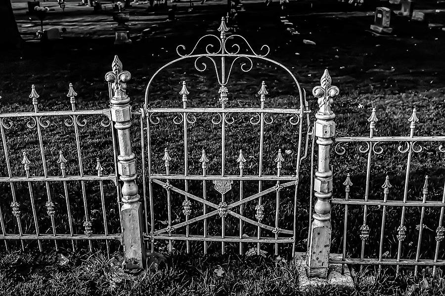 054 - Cemetery Gate Photograph by David Ralph Johnson