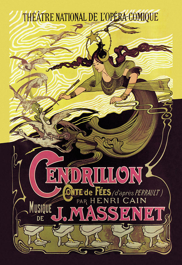 Cendrillon: Theatre National de lOpera-Comique Painting by Emile Bertrand