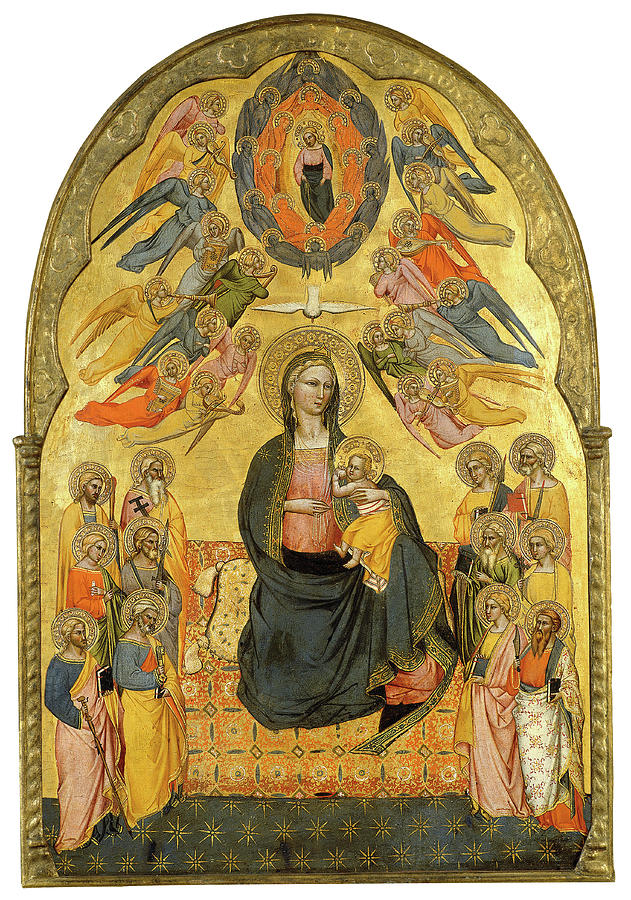 Cenni di Francesco di Ser Cenni -Active in Florence 1369-ca. 1415-. The Virgin of Humility with t... Painting by Cenni di Francesco di ser Cenni -fl c 1369-c 1415-