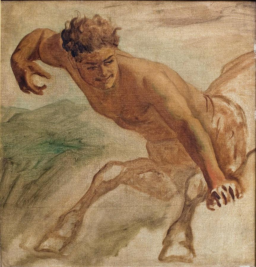 Nude Painting - Centaur by Ludvig Abelin Schou