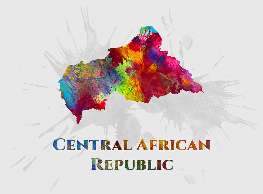 Central African Republic Map Artist Singh Mixed Media By Artguru Official Maps Pixels 7544