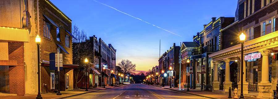 Central Avenue Panorama - Bentonville Arkansas Skyline Photograph by Gregory Ballos