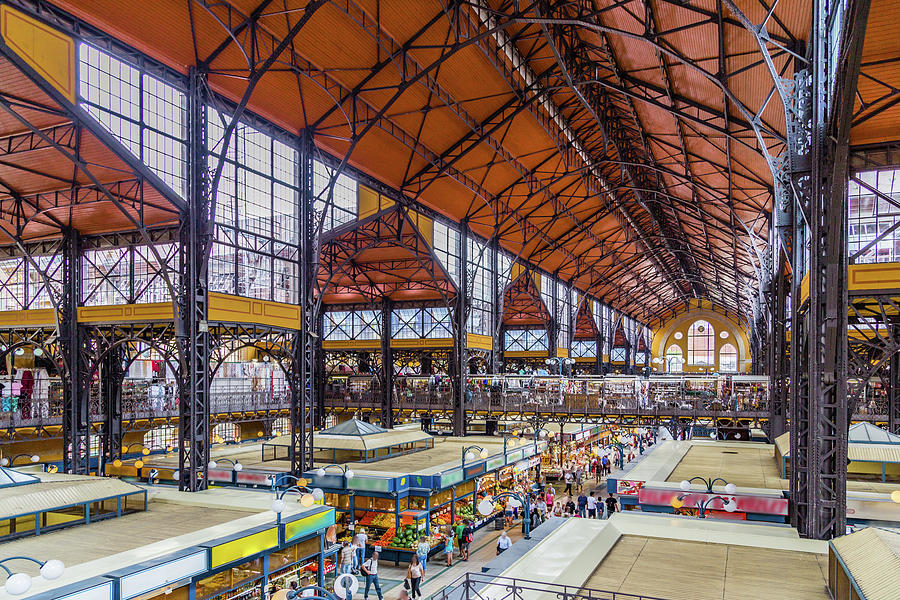 Central Market Hall of Budapest, Interiors Photograph by Vivida Photo PC