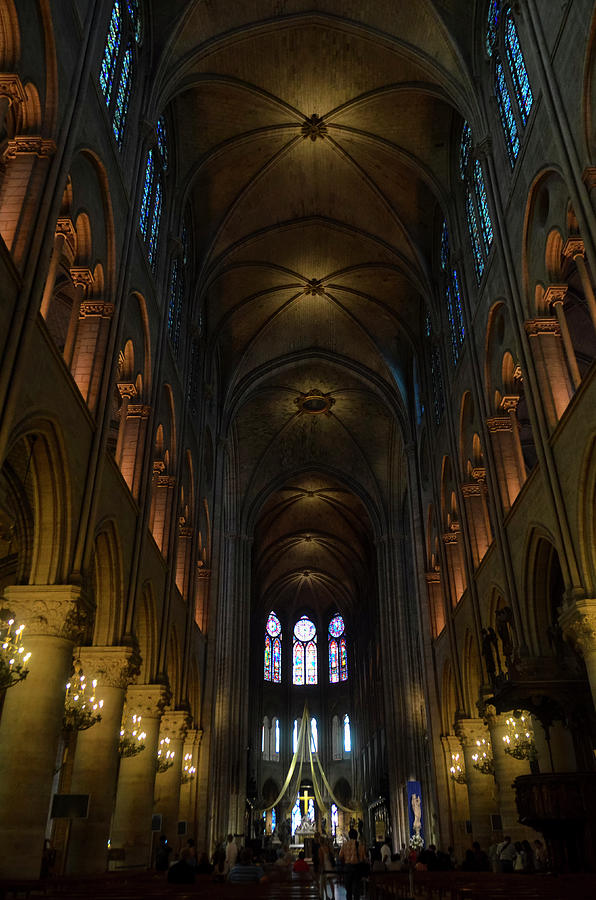 Central nave of Notre Dame de Paris before the fire of 2019 Photograph by RicardMN Photography