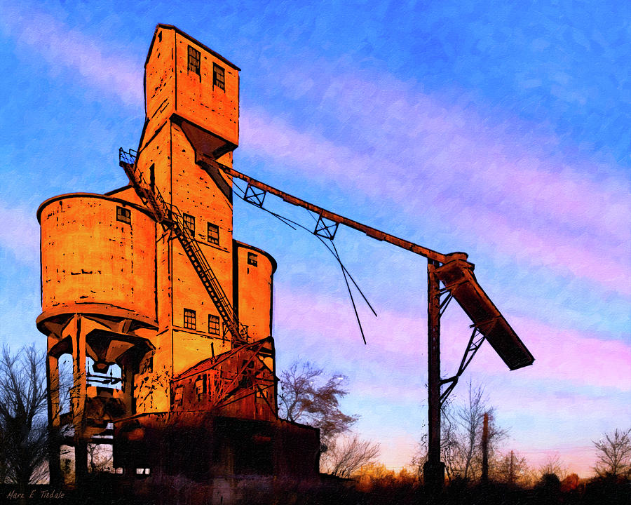 Central Of Georgia Coaling Tower - Macon Mixed Media by Mark E Tisdale