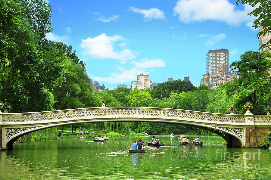 Central Park Bow Bridge Summer Greens Photograph by Regina Geoghan