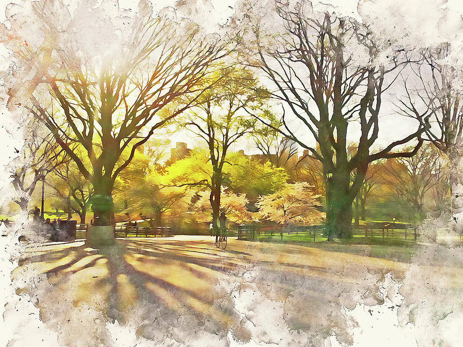 Central Park, New York - 03 Painting by AM FineArtPrints