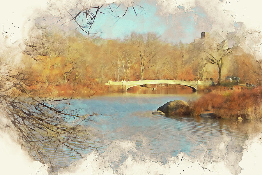 Central Park, New York - 07 Painting by AM FineArtPrints