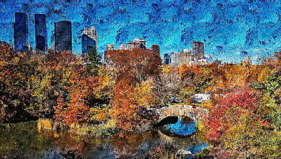 Central Park, New York - 08 Painting by AM FineArtPrints
