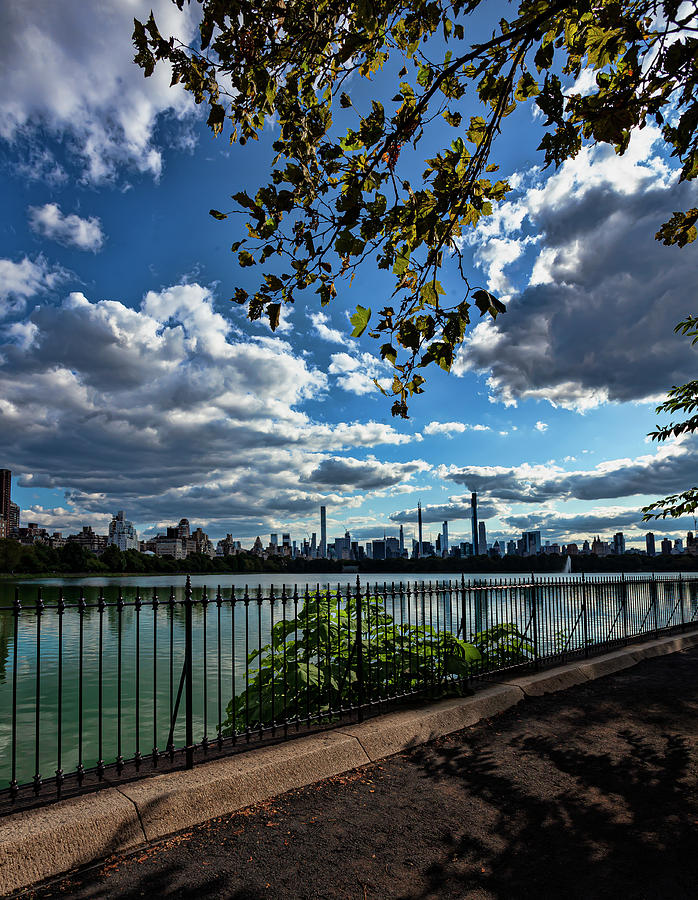 Central Park Reservoir Path and Skyline Facing South Photograph by Robert Ullmann