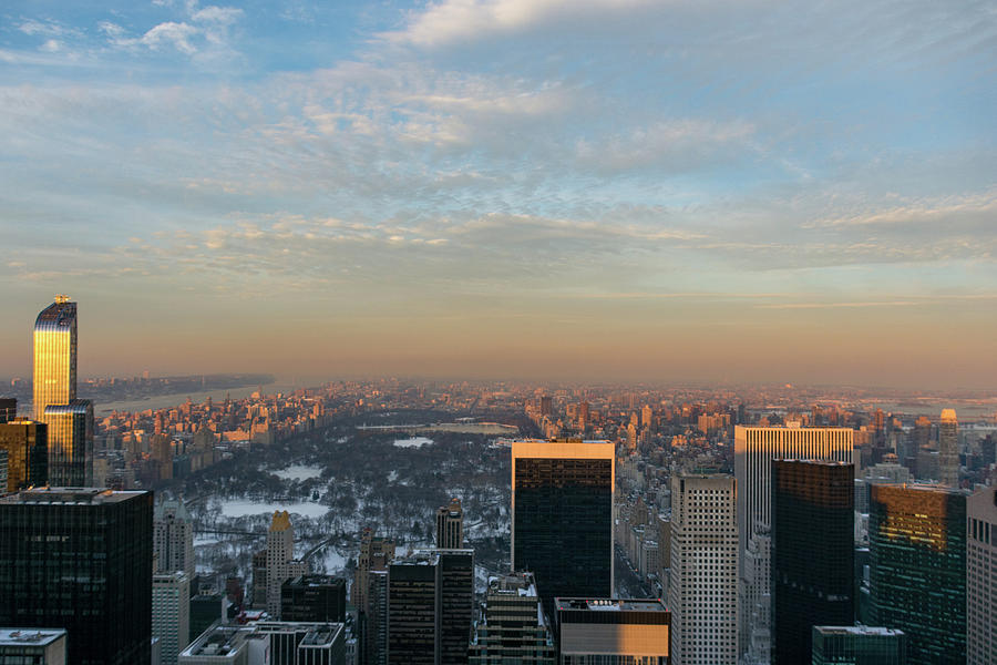 Central Park Winter Sunset Photograph by Mark Hunter