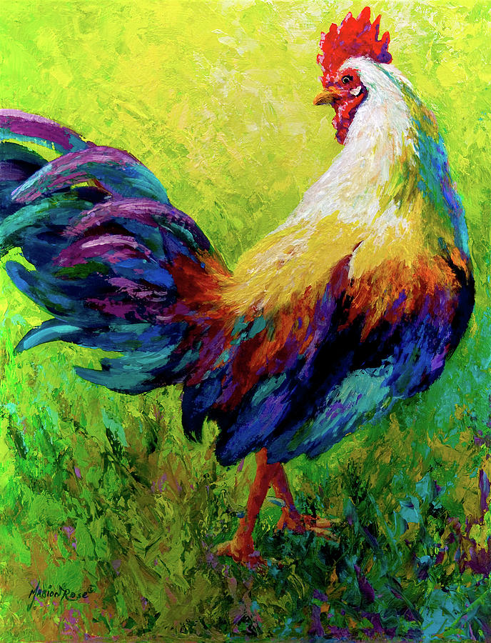 Ceo Rooster Painting by Marion Rose | Fine Art America