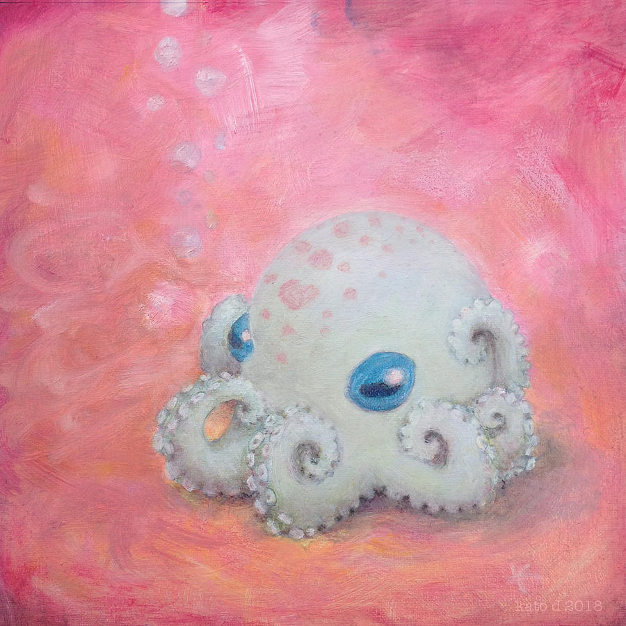Octopus Painting - Cephalopod From Another Planet by Kato D Octopus Painting - Cephalopod From Another Planet by Kato D