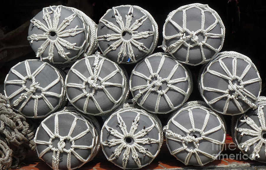 Ceramic Fishing Buoys with Ropes by Yali Shi Ceramic Fishing Buoys with Ropes by Yali Shi