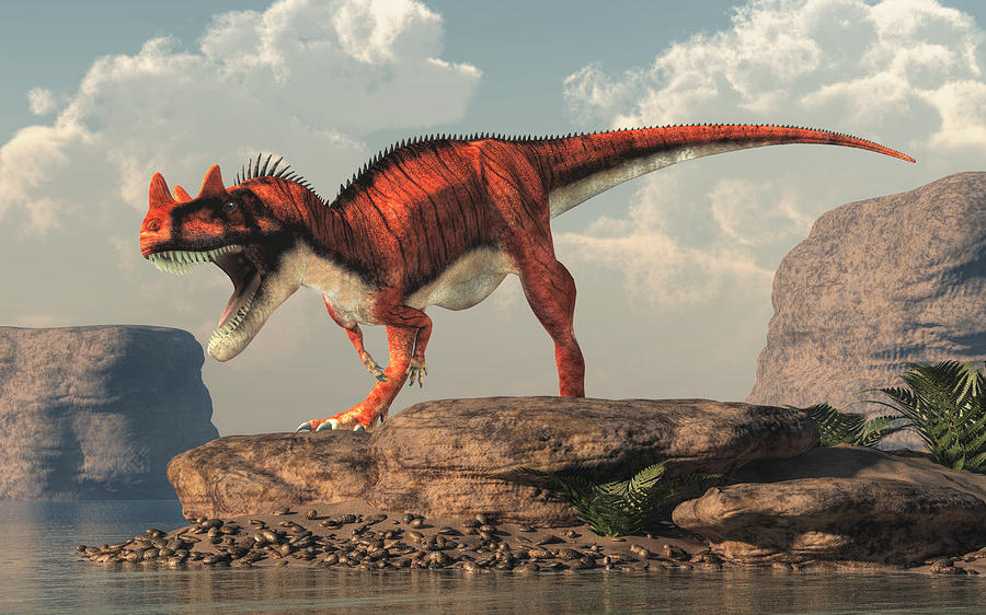 Prehistoric Digital Art - Ceratosaurus by Daniel Eskridge