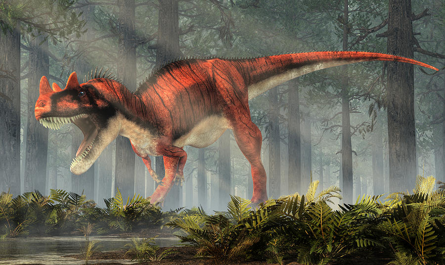 Ceratosaurus in a Forest Digital Art by Daniel Eskridge
