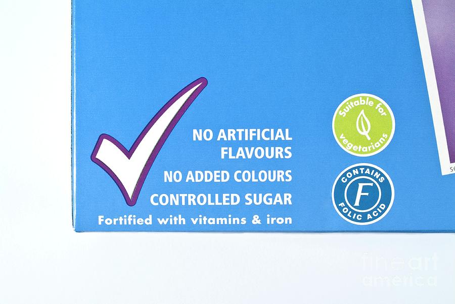 Cereal Packet Label Photograph by Martyn F. Chillmaid/science Photo Library