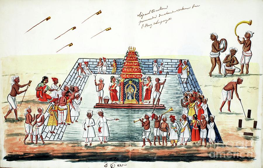 Ceremony Painting by Indian School