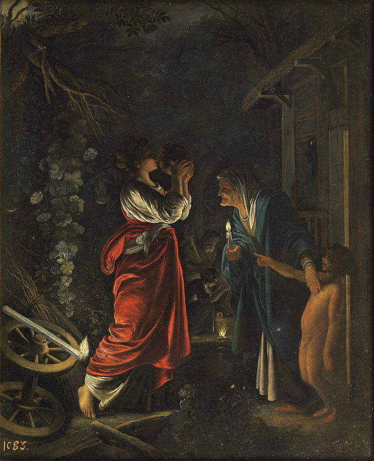 Ceres in the House of Hecuba Painting by Adam Elsheimer and Workshop