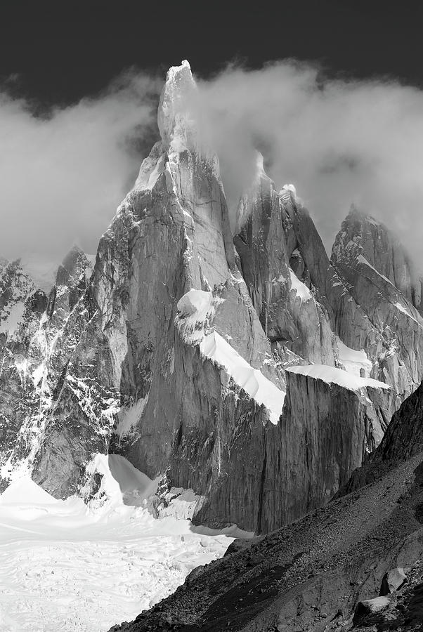 Black And White Photograph - Cerro Torre by Octavian Radu Topai