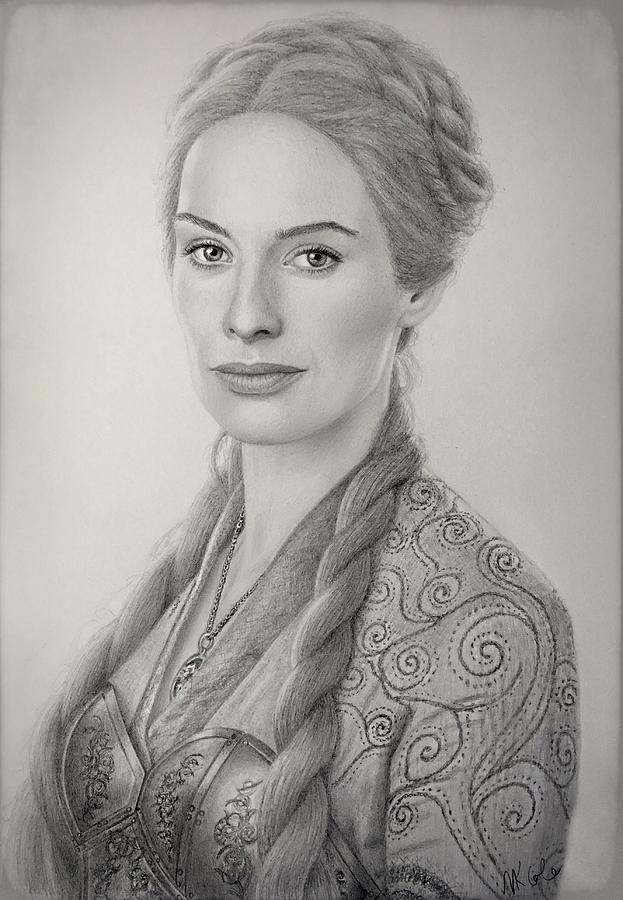 Cersei Lannister Drawing by Vanessa Cole.