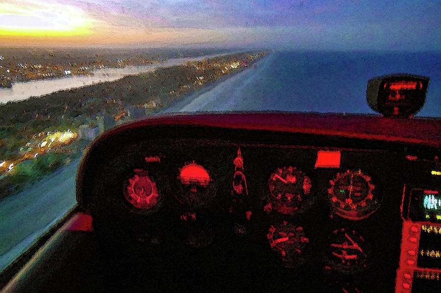 Cessna 172 Flying Around Daytona Beach #1 Digital Art by Dimitris Sivyllis