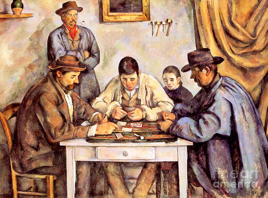 The Card Players by Cezanne #2 Painting by Paul Cezanne