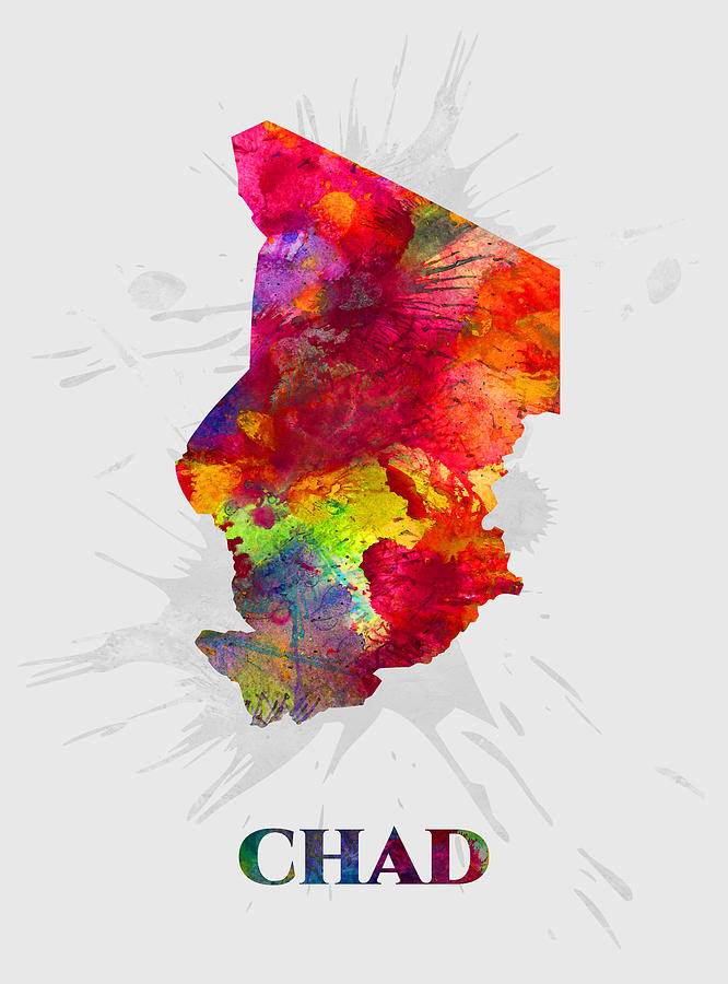 Chad Map Artist Singh Maps By Artist Singh Mixed Media By Artguru Official Maps Pixels 2785
