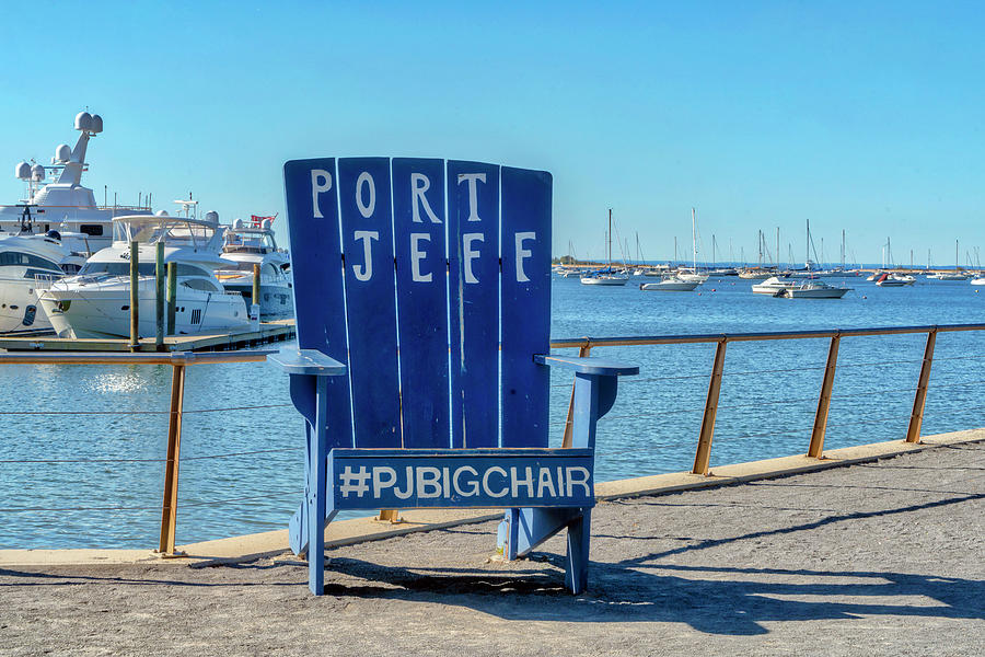 Boat Digital Art - Chair, Port Jefferson, New York by Laura Zeid