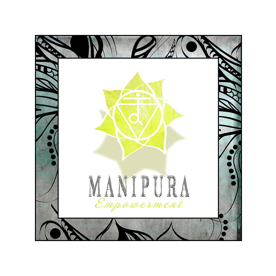 Inspirational Mixed Media - Chakrasyogaframed_manipura V3 by Lightboxjournal