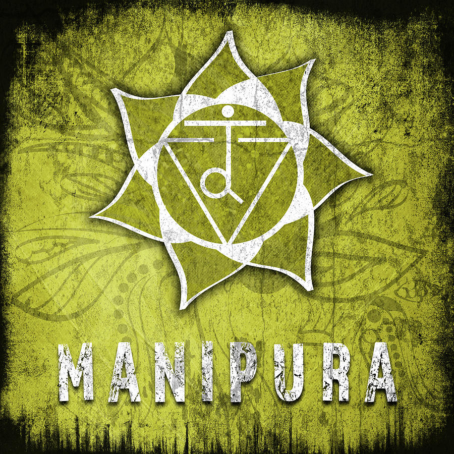 Inspirational Mixed Media - Chakrasyoga_symbol_manipura by Lightboxjournal