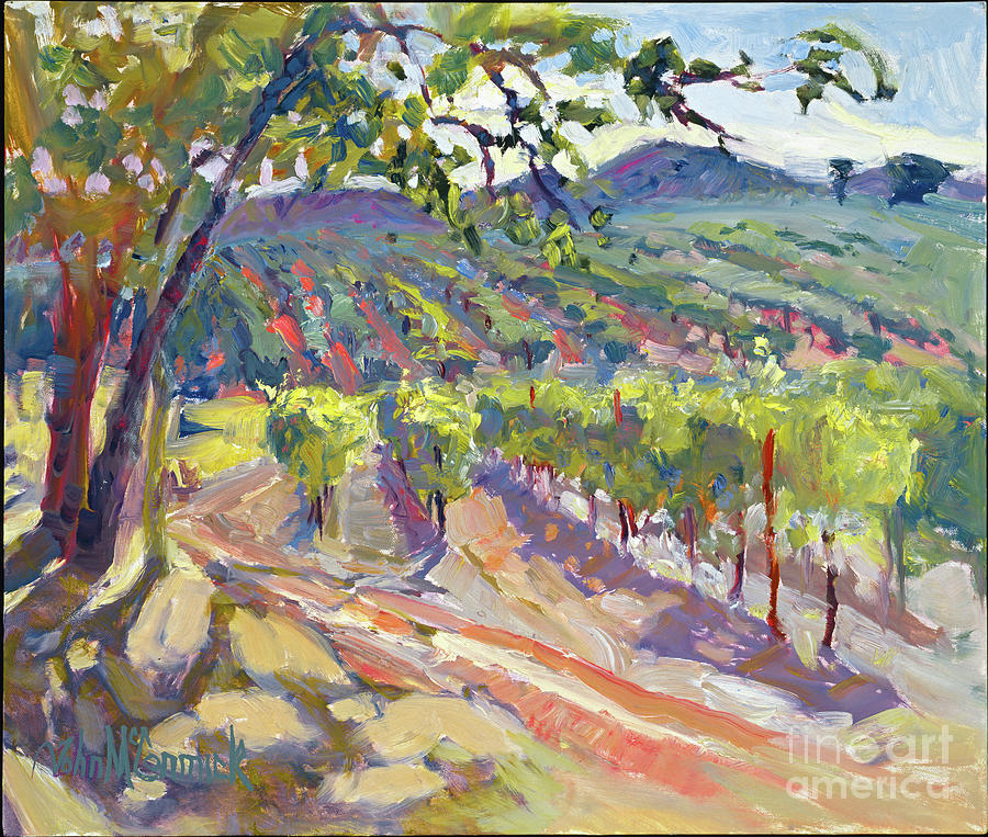 Chalk Hill Vineyard Painting by John McCormick