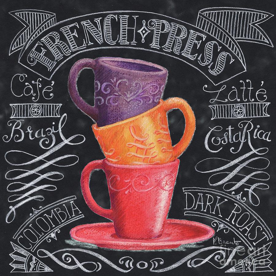 Chalkboard Coffee II Painting by Paul Brent