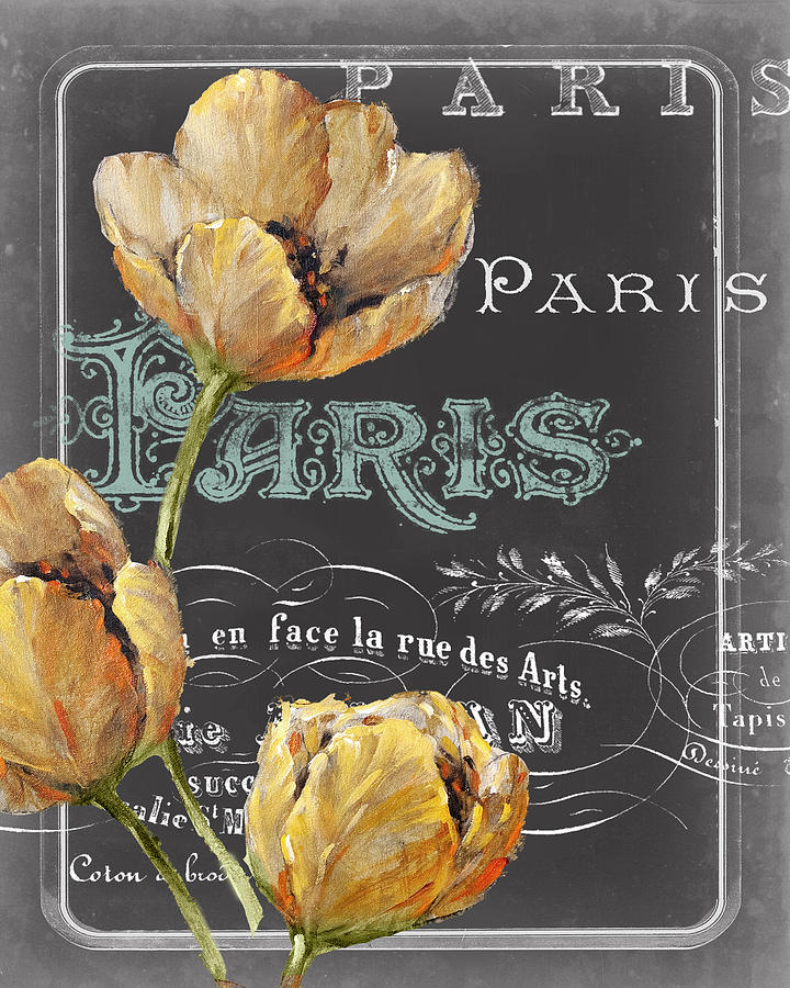 Paris Painting - Chalkboard Paris II by Studio W